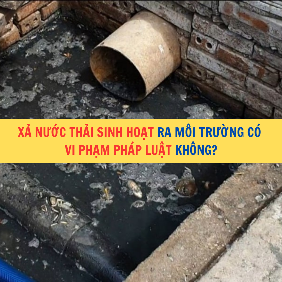 &nbsp;Xả nước thải sinh hoạt ra m&ocirc;i trường c&oacute; vi phạm ph&aacute;p luật kh&ocirc;ng?