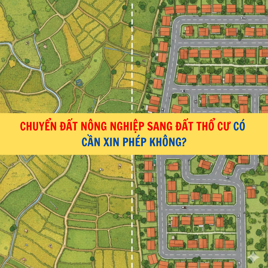 Chuyển đất nông nghiệp sang đất thổ cư có cần xin phép không?