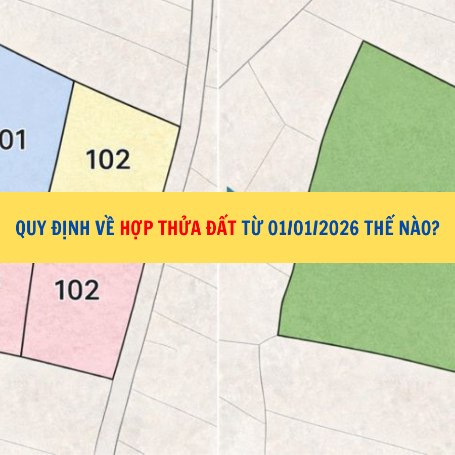 Quy định về hợp thửa đất từ 01/01/2026 thế n&agrave;o? 