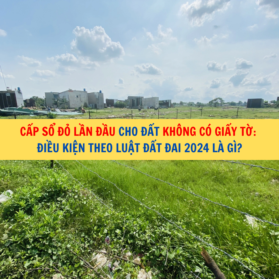 Cấp sổ đỏ lần đầu cho đất không có giấy tờ: Điều kiện theo Luật Đất đai 2024 là gì?