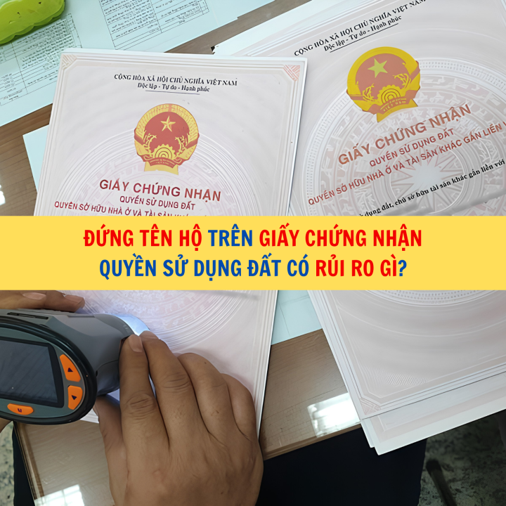 Đứng tên hộ trên Giấy chứng nhận quyền sử dụng đất có rủi ro gì?