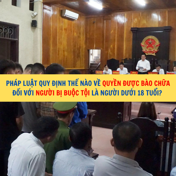 Pháp luật quy định thế nào về quyền được bào chữa đối với người bị buộc tội là người dưới 18 tuổi?