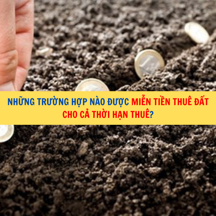 Những trường hợp nào được miễn tiền thuê đất cho cả thời hạn thuê?