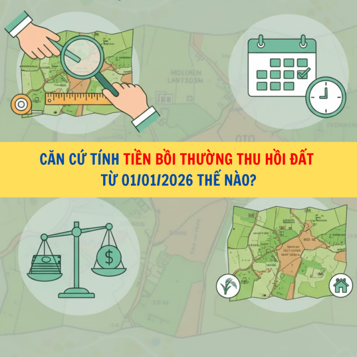 Căn cứ tính tiền bồi thường thu hồi đất từ 01/01/2026 thế nào?