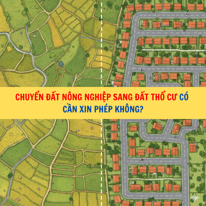Chuyển đất nông nghiệp sang đất thổ cư có cần xin phép không?