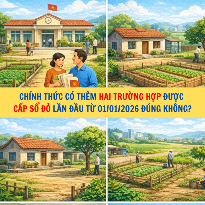 Chính thức có thêm hai trường hợp được cấp sổ đỏ lần đầu từ 01/01/2026 đúng không?