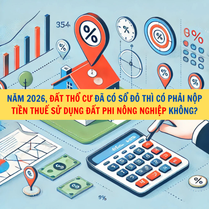 Năm 2026, đất thổ cư đã có sổ đỏ thì có phải nộp tiền thuế sử dụng đất phi nông nghiệp không?